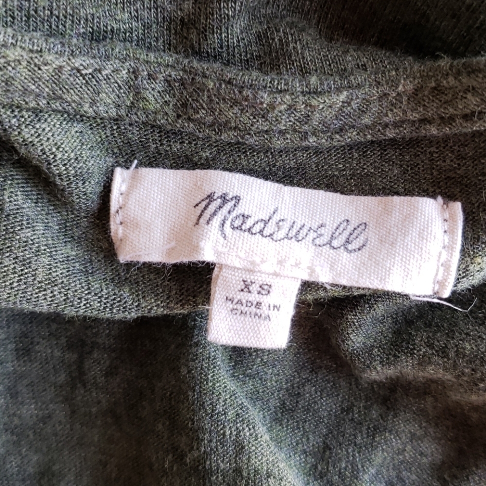 MADEWELL Green V-Neck Jersey Tank Dress sz XS - Picture 6 of 10